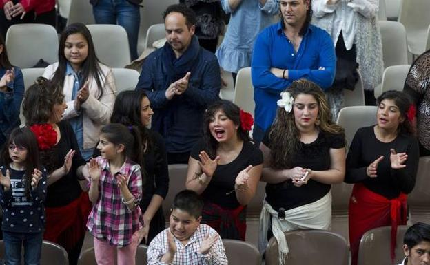 Imagen de una de las ediciones del Día del Pueblo Gitano, celebrada en el Parlamento de Cantabria /Javier Cotera