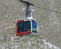 Las cabinas del teleférico son de construcción italiana./SANE/
