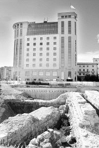 Muelles hallados al sur de la zona de obra. / BRUNO MORENO/