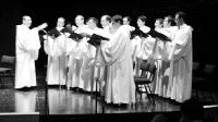 La Schola Antiqua, con Juan Carlos Asensio al frente, en uno de sus conciertos. / DM/