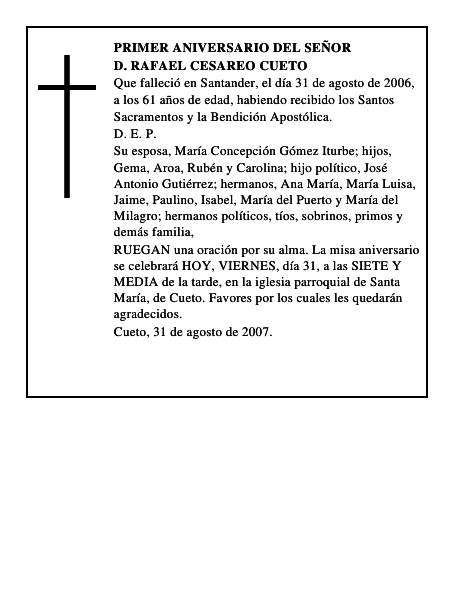 D. RAFAEL CESAREO CUETO