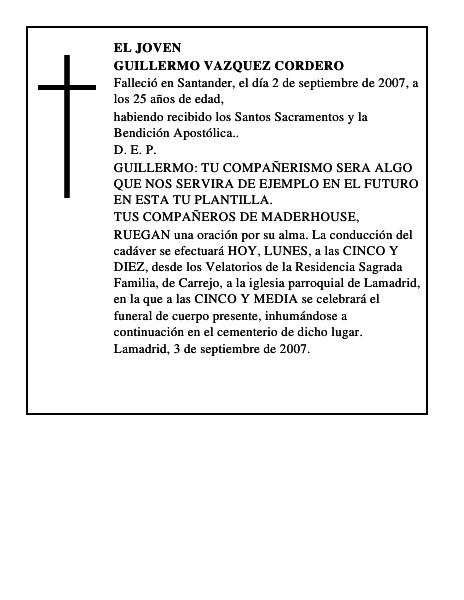 GUILLERMO VAZQUEZ CORDERO