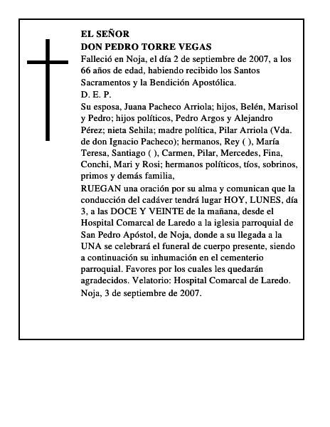 DON PEDRO TORRE VEGAS