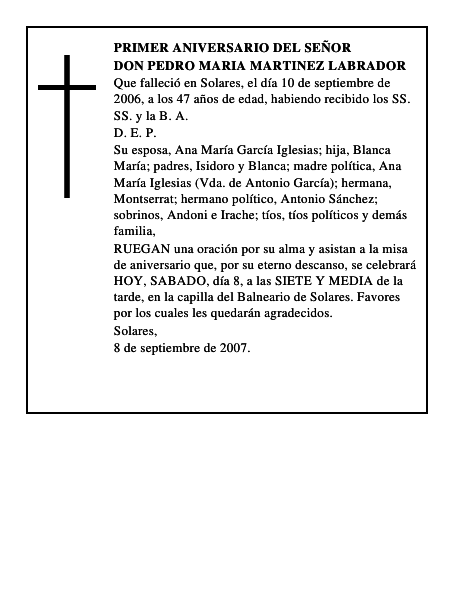 DON PEDRO MARIA MARTINEZ LABRADOR