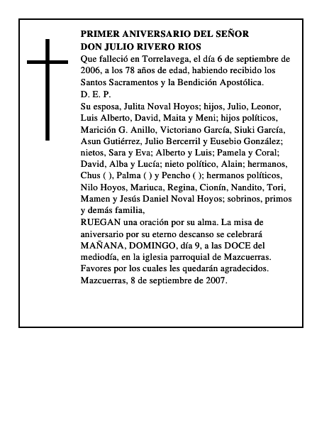 DON JULIO RIVERO RIOS