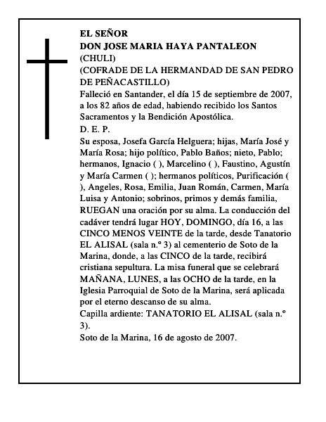 DON JOSE MARIA HAYA PANTALEON