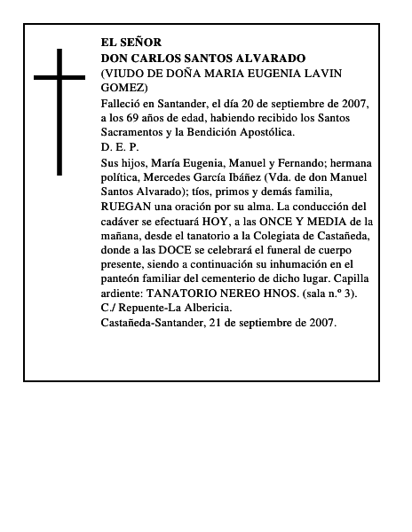 DON CARLOS SANTOS ALVARADO