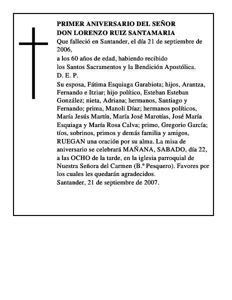 DON LORENZO RUIZ SANTAMARIA
