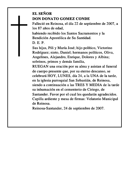 DON DONATO GOMEZ CONDE