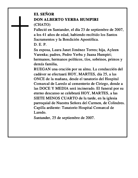 DON ALBERTO YERBA HUMPIRI