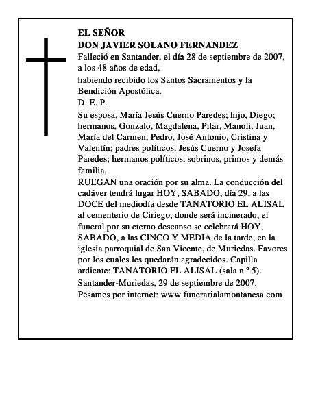 DON JAVIER SOLANO FERNANDEZ