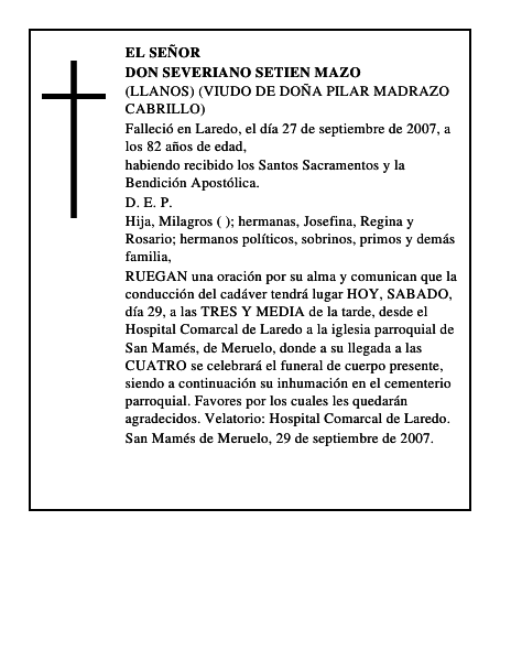 DON SEVERIANO SETIEN MAZO