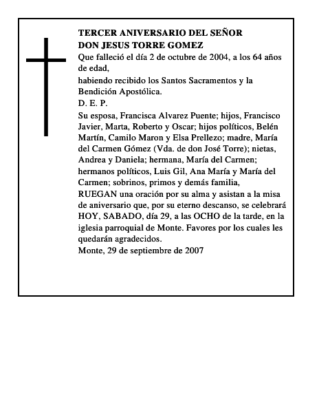 DON JESUS TORRE GOMEZ