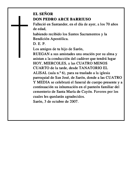 DON PEDRO ARCE BARRIUSO