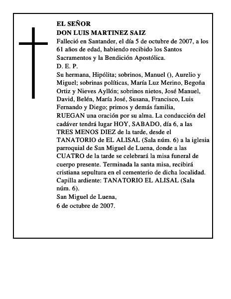 DON LUIS MARTINEZ SAIZ