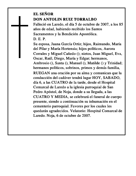 DON ANTOLIN RUIZ TORRALBO