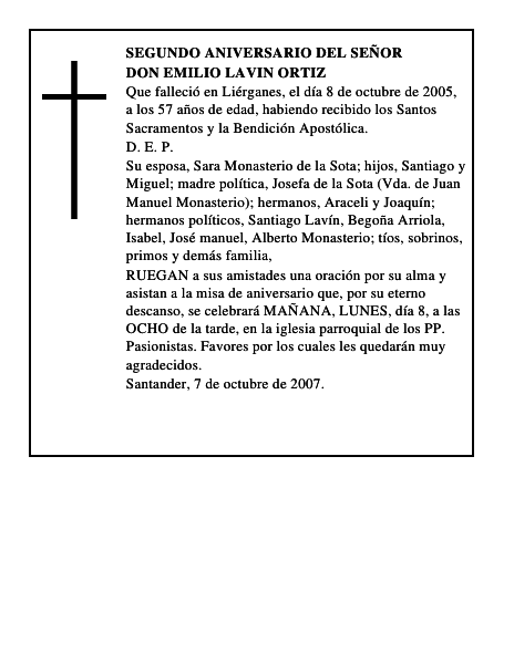 DON EMILIO LAVIN ORTIZ