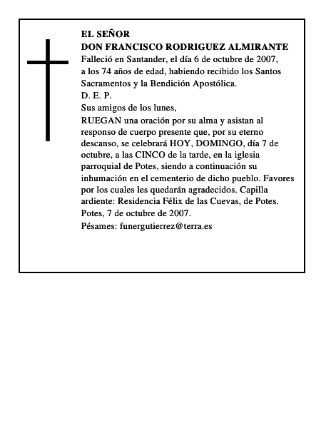 DON FRANCISCO RODRIGUEZ ALMIRANTE
