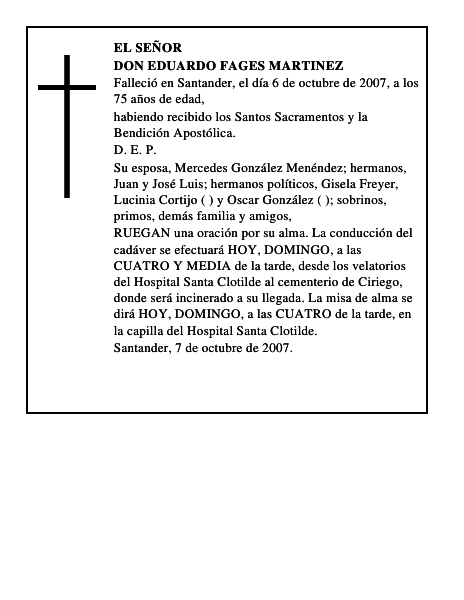 DON EDUARDO FAGES MARTINEZ