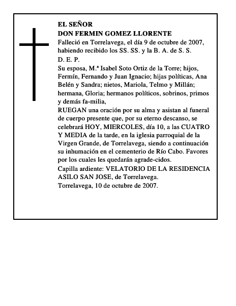 DON FERMIN GOMEZ LLORENTE