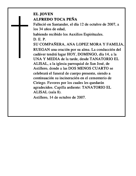 ALFREDO TOCA PEÑA