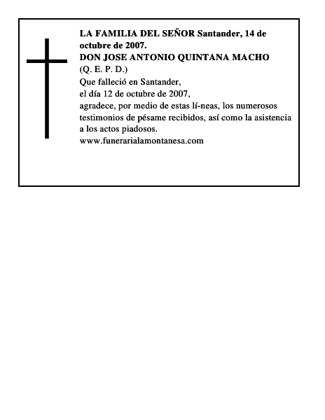 DON JOSE ANTONIO QUINTANA MACHO
