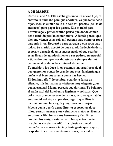 A mi madre