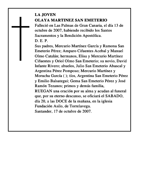 OLAYA MARTINEZ SAN EMETERIO