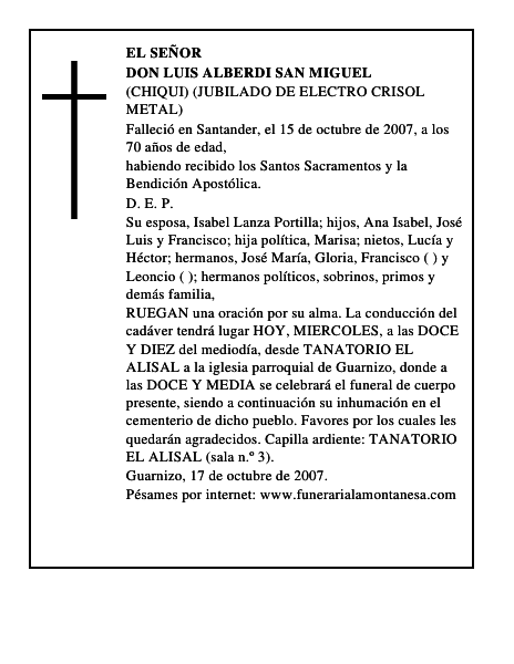 DON LUIS ALBERDI SAN MIGUEL