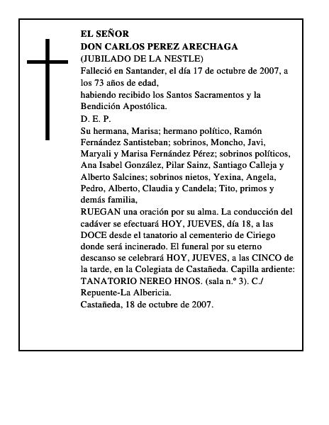 DON CARLOS PEREZ ARECHAGA