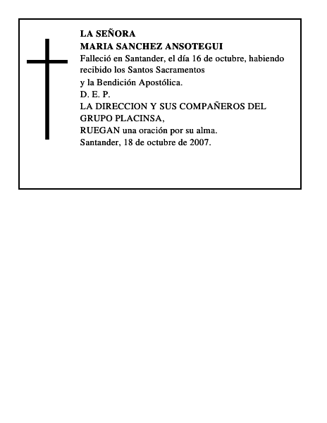 MARIA SANCHEZ ANSOTEGUI