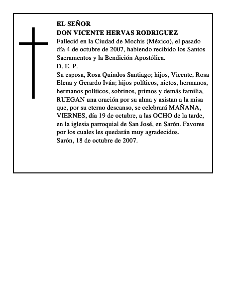 DON VICENTE HERVAS RODRIGUEZ