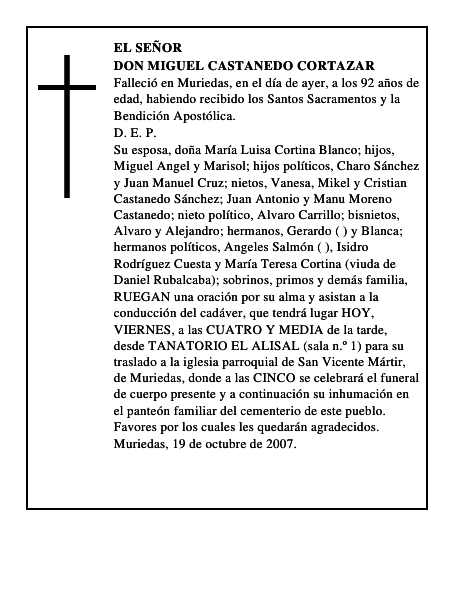 DON MIGUEL CASTANEDO CORTAZAR