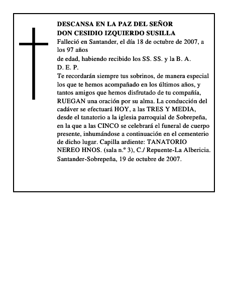 DON CESIDIO IZQUIERDO SUSILLA
