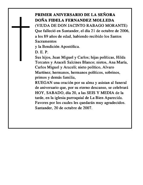 DOÑA FIDELA FERNANDEZ MOLLEDA