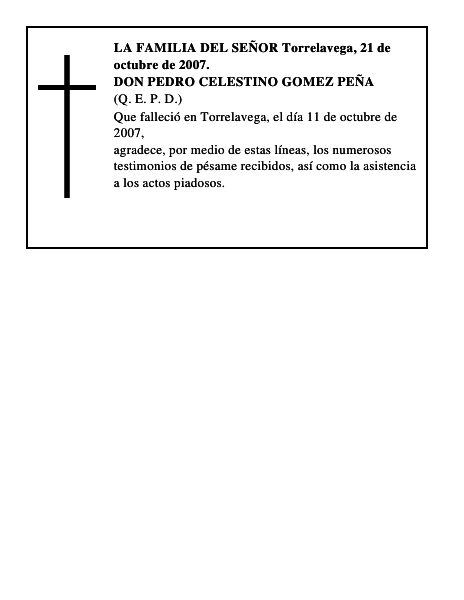 DON PEDRO CELESTINO GOMEZ PEÑA