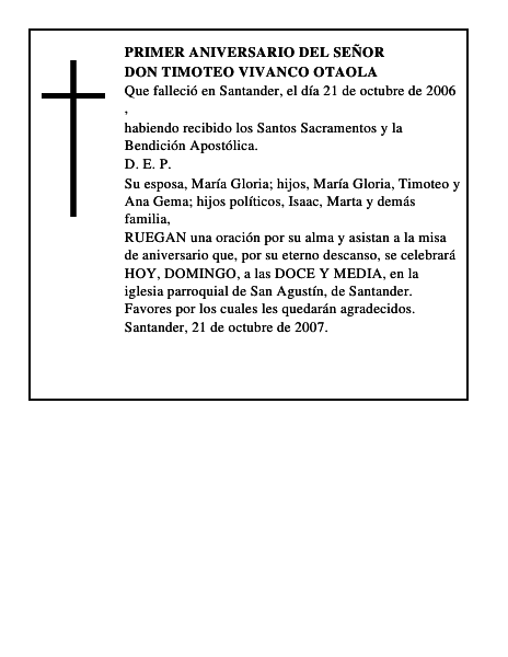 DON TIMOTEO VIVANCO OTAOLA