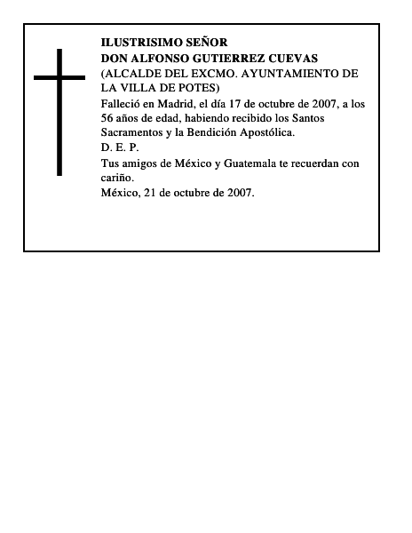 DON ALFONSO GUTIERREZ CUEVAS