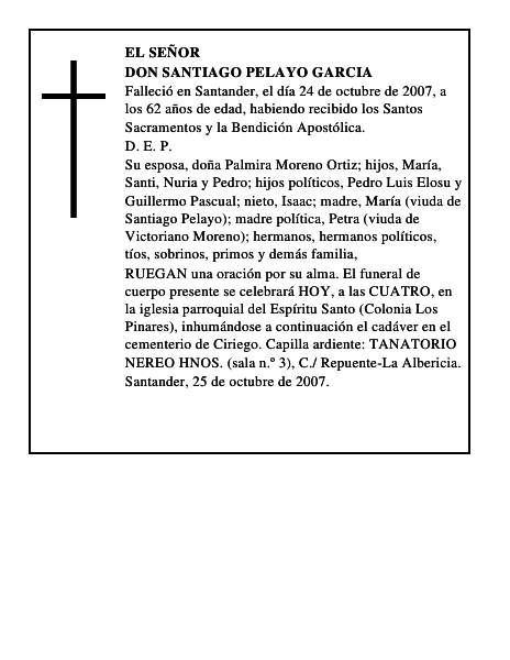 DON SANTIAGO PELAYO GARCIA