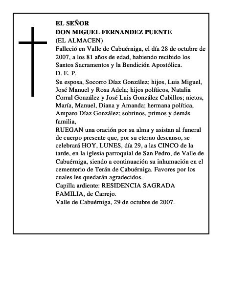 DON MIGUEL FERNANDEZ PUENTE