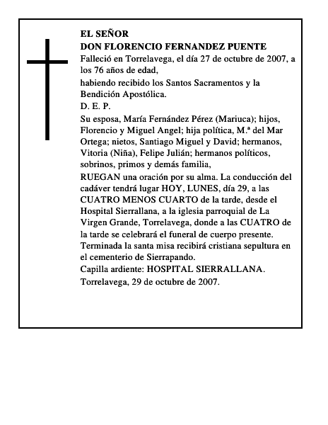 DON FLORENCIO FERNANDEZ PUENTE
