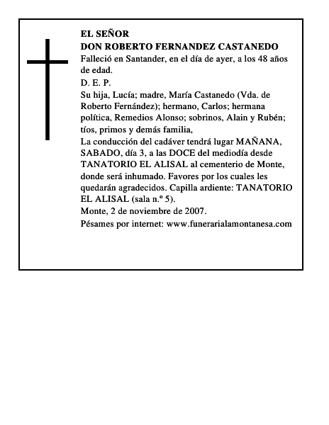 DON ROBERTO FERNANDEZ CASTANEDO