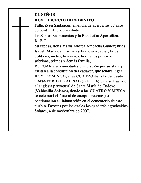 DON TIBURCIO DIEZ BENITO