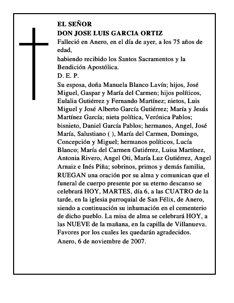 DON JOSE LUIS GARCIA ORTIZ