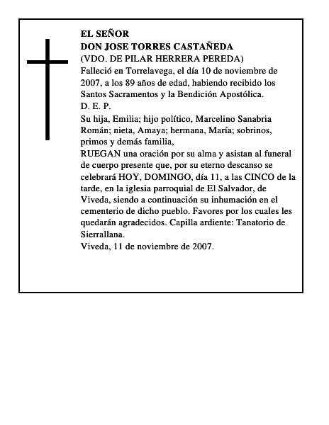 DON JOSE TORRES CASTAÑEDA