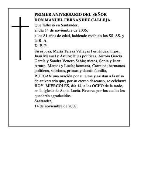 DON MANUEL FERNANDEZ CALLEJA