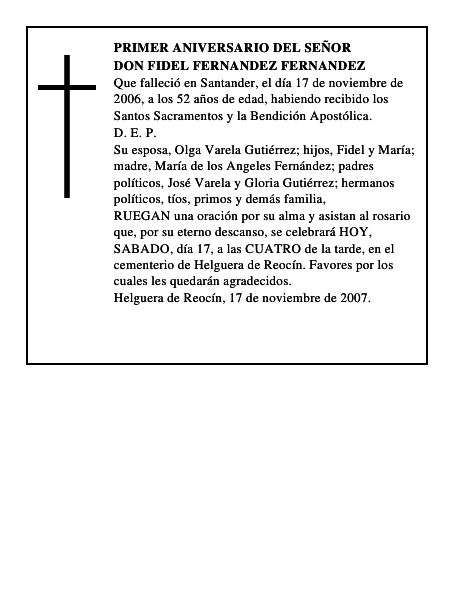DON FIDEL FERNANDEZ FERNANDEZ