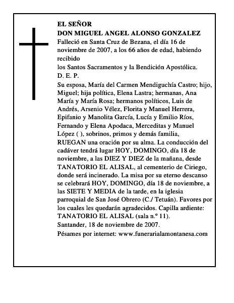 DON MIGUEL ANGEL ALONSO GONZALEZ