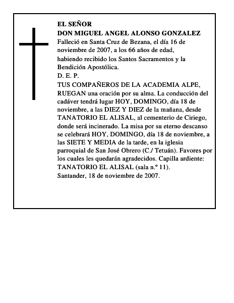 DON MIGUEL ANGEL ALONSO GONZALEZ