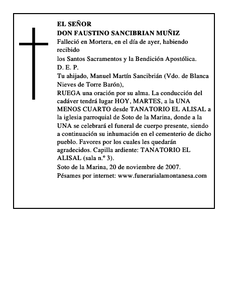 DON FAUSTINO SANCIBRIAN MUÑIZ